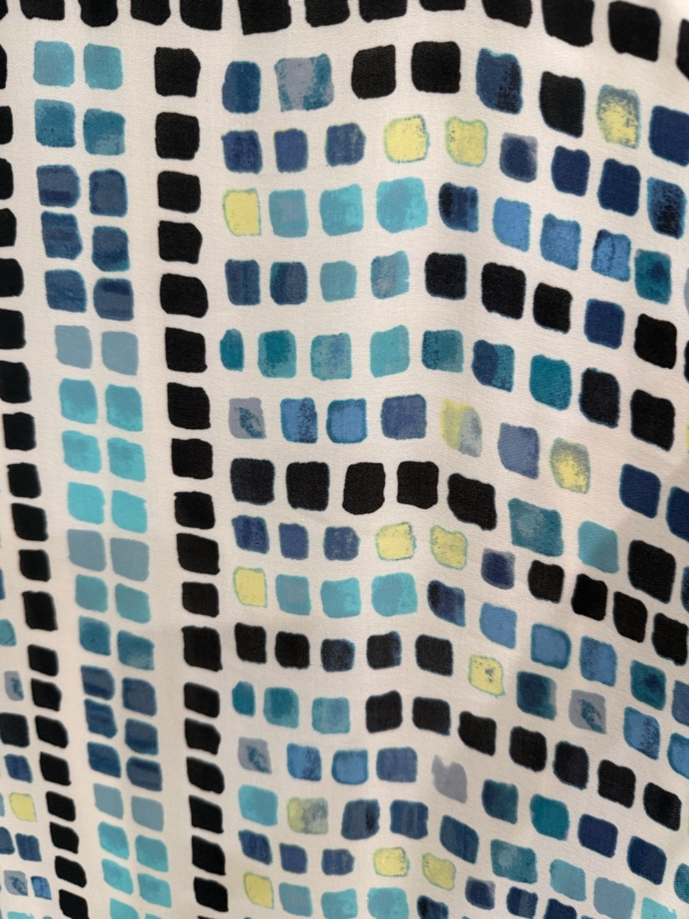 NIC+ZOE Blue, Black and White Geo Print Midi Dress - Picture 3 of 6